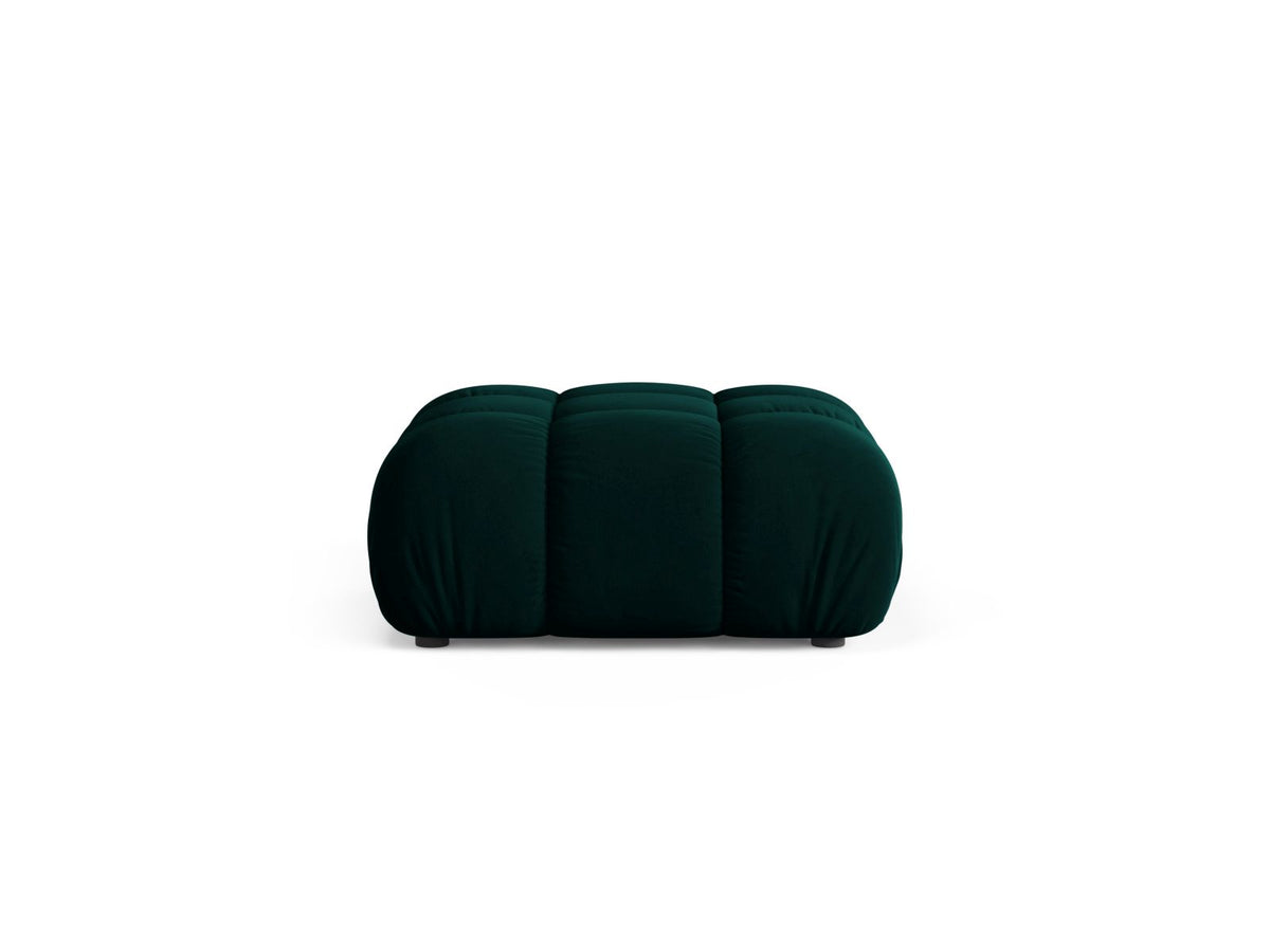 Pouf in Velluto, "Bellis", 1 Posto, 94x94x43 - Petrolioio Profondo