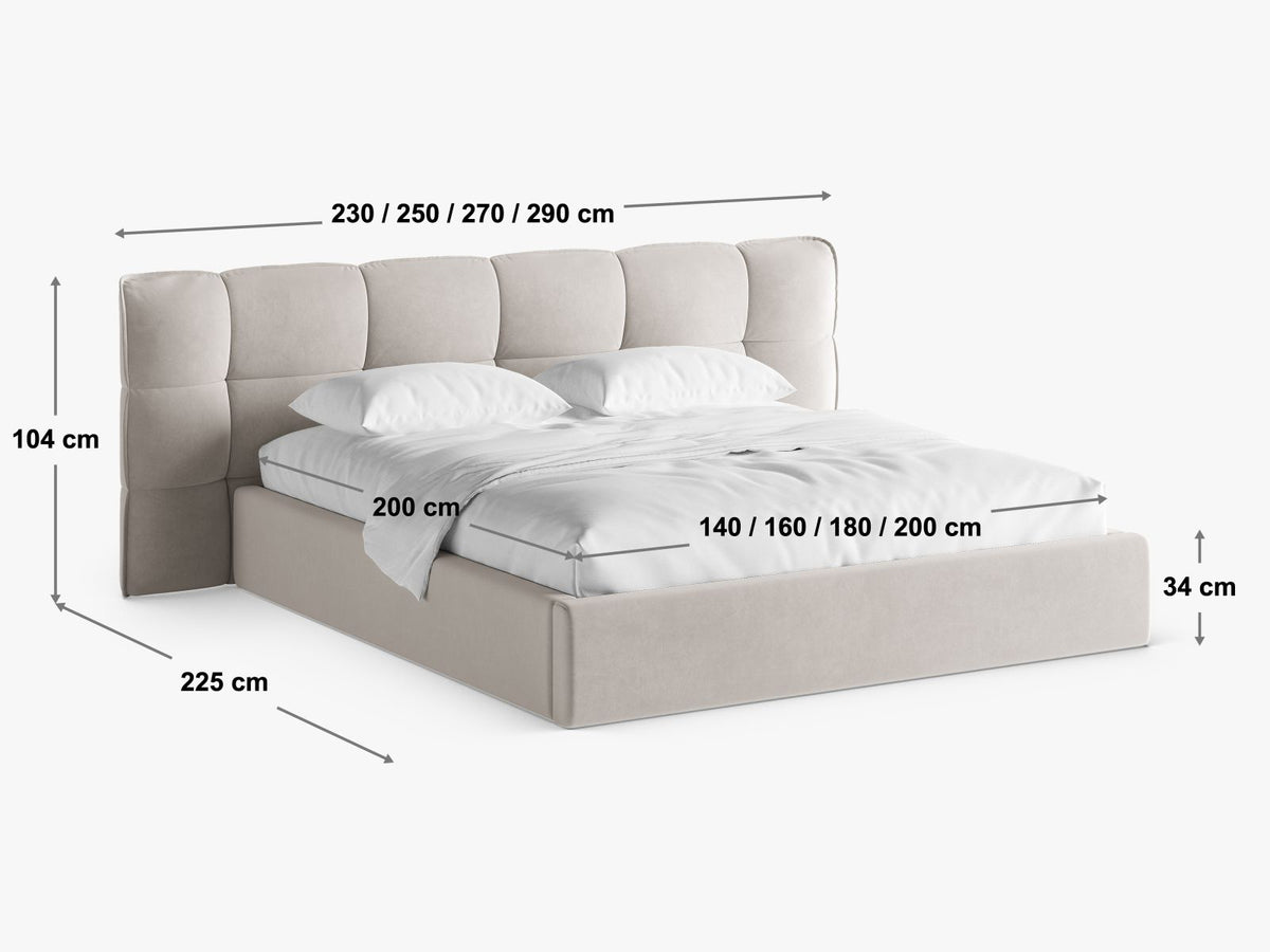 Letto Contenitore con Testata Eric Gambe plastica nera