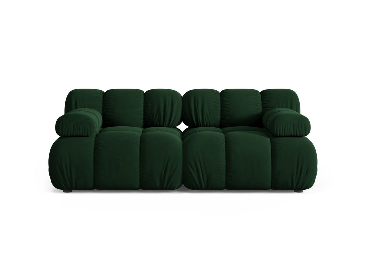 Divano Modulare in Velluto, "Bellis", 2 Posti, 188x94x70 - Verde Bottiglia