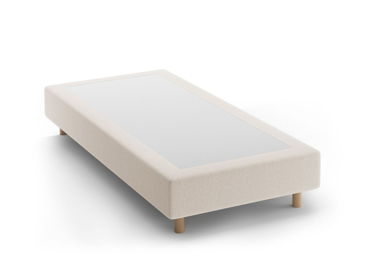 Base Letto Whale Gambe legno di faggio naturale - Bianco 100x200