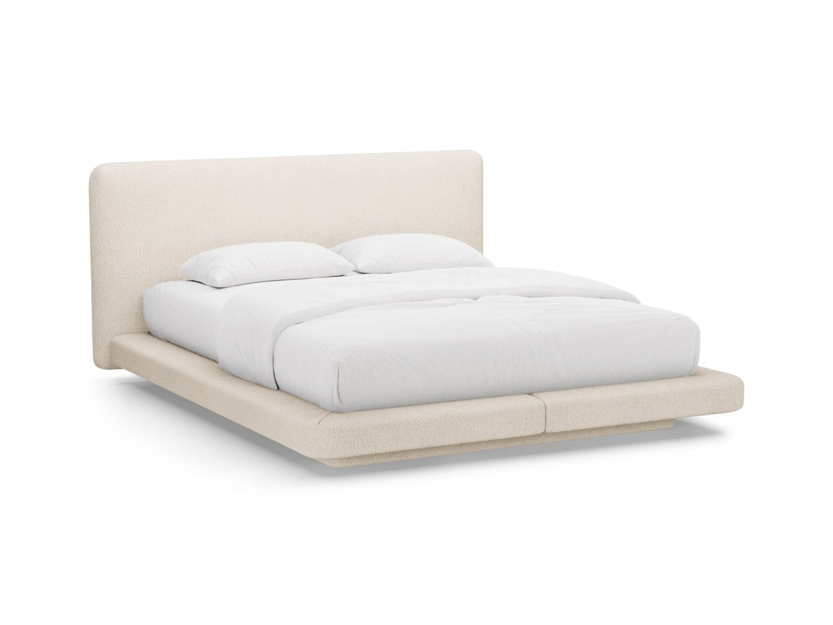 Letto con Testata, "Linea", 225x204x98 - Beige
