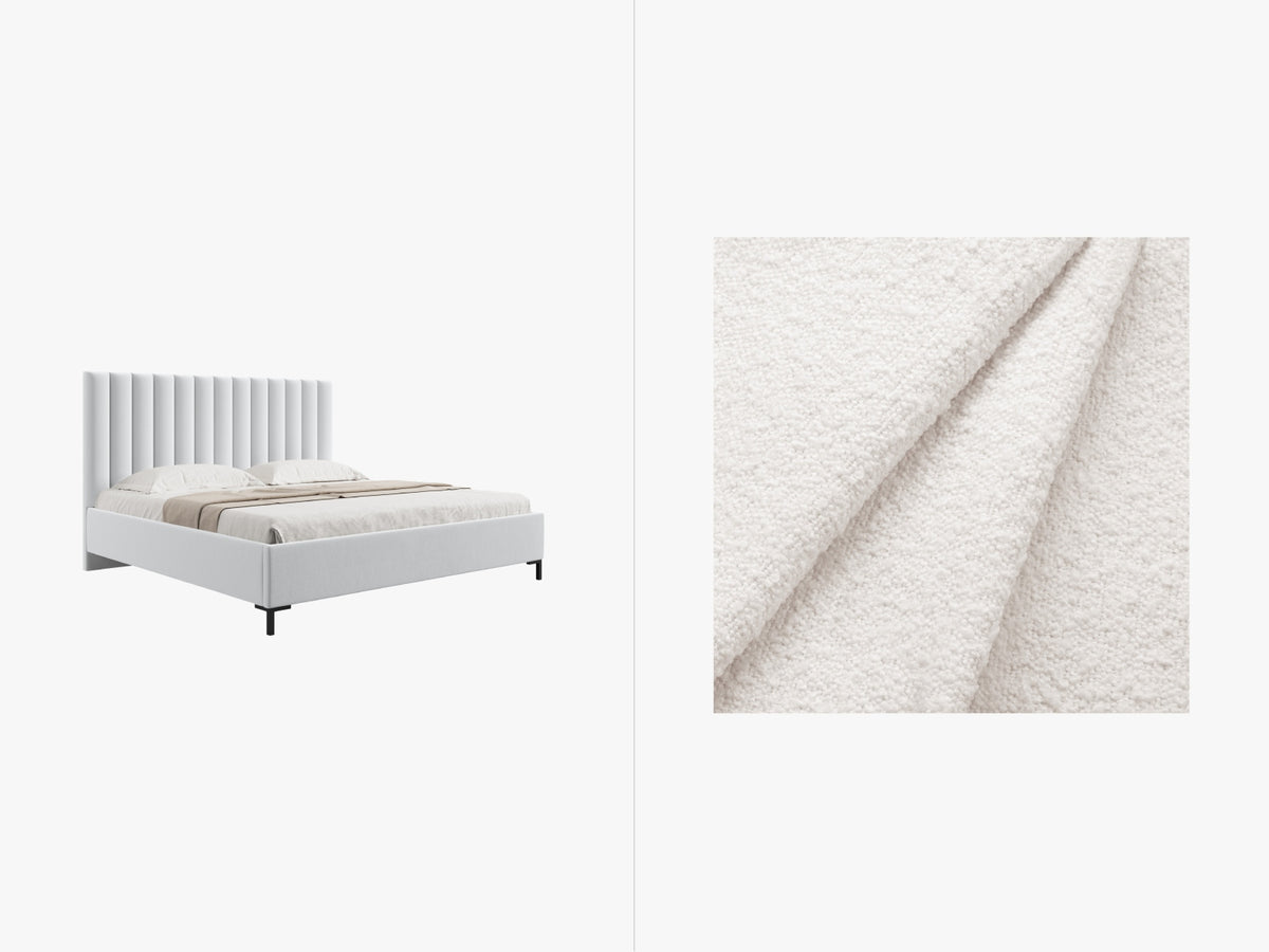 Letto Contenitore con Testata Allison - Bianco 160x200