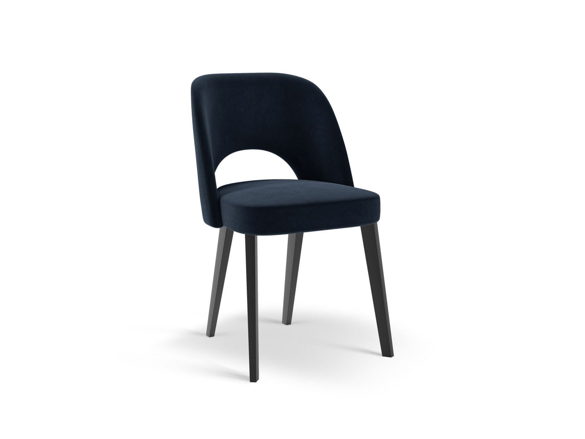 Sedia in Velluto, "Bowe", 1 Posto, 56x52x83 - Blu Royal