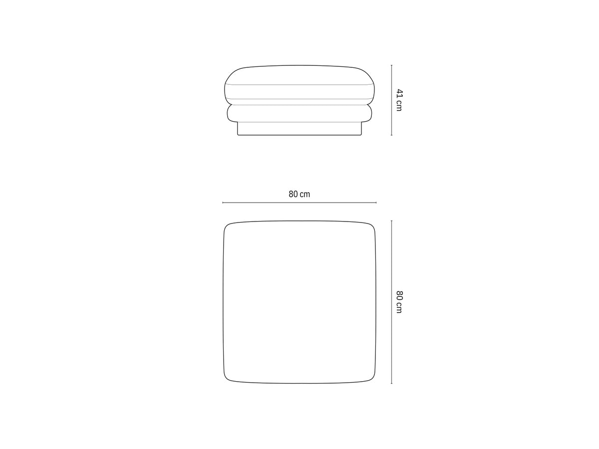 Pouf Torino, 80x80x41