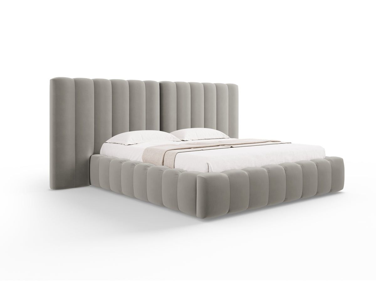 Letto contenitore con testiera doppia, "Kelp", 230x200x100