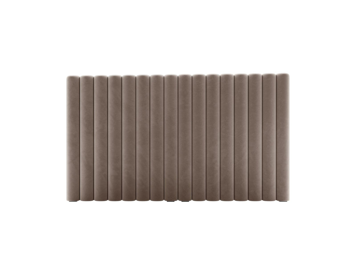 Testata in Velluto, "Mistero", 160x13x95 - Grigio Caldo