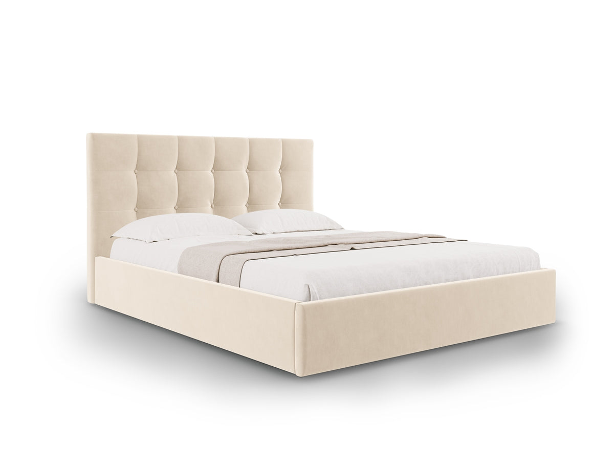 Letto Contenitore con Testata Phaedra - Beige 180x200