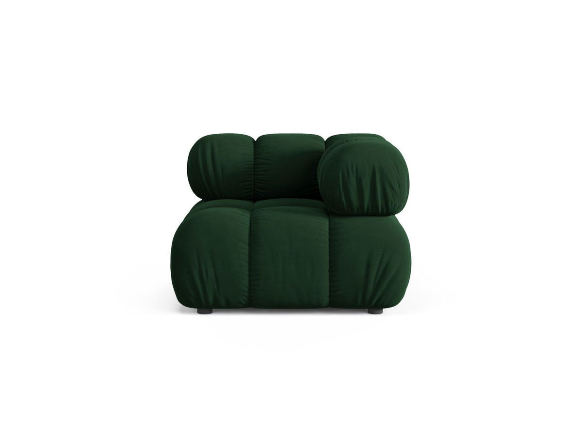 Modulo Angolare in Velluto, "Bellis", 1 Posto, 94x94x70 - Verde Bottiglia