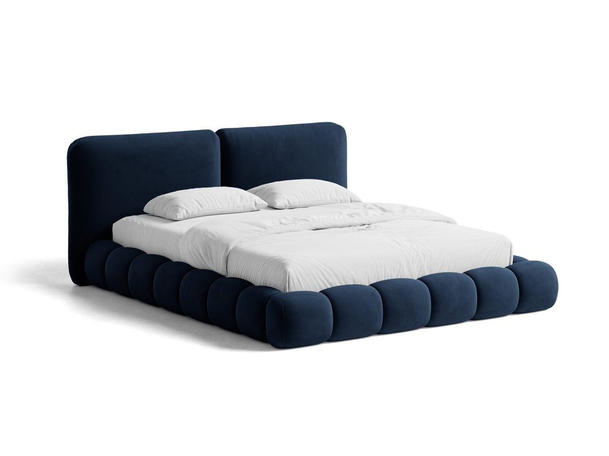 Letto Contenitore con Testata Solange - Blu Reale 200x200