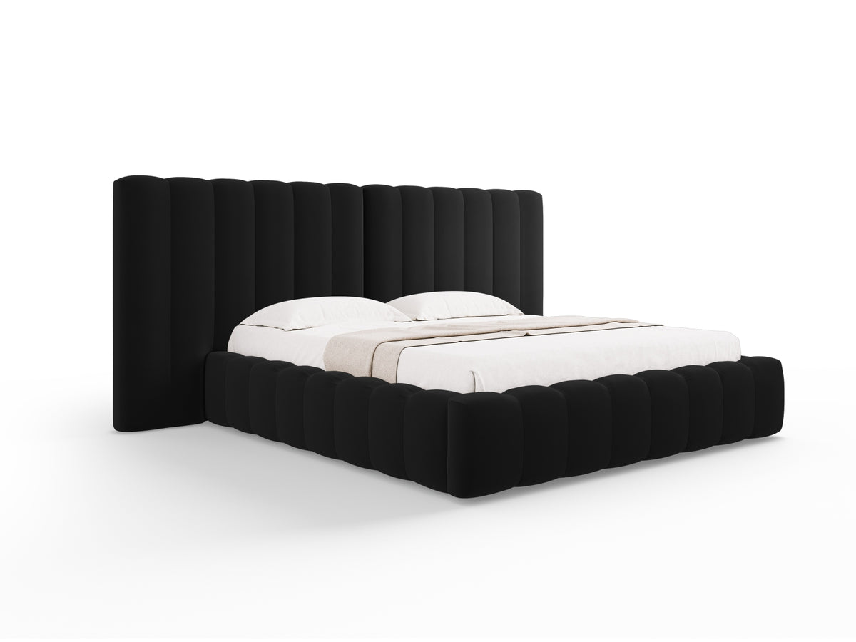 Letto contenitore con testiera doppia, "Kelp", 230x300x100