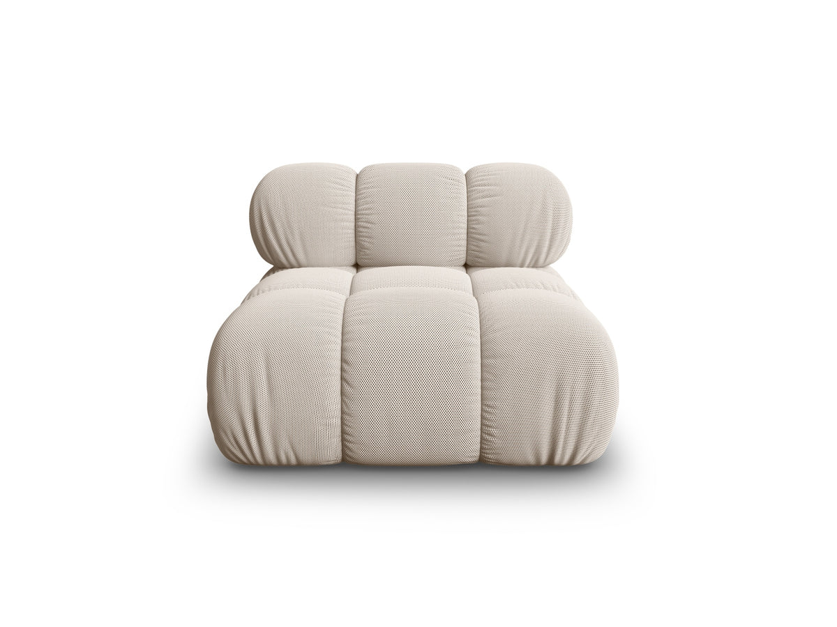 Modulo senza Braccioli, "Bellis", 1 Posto, 94x94x70 - Beige Chiaro