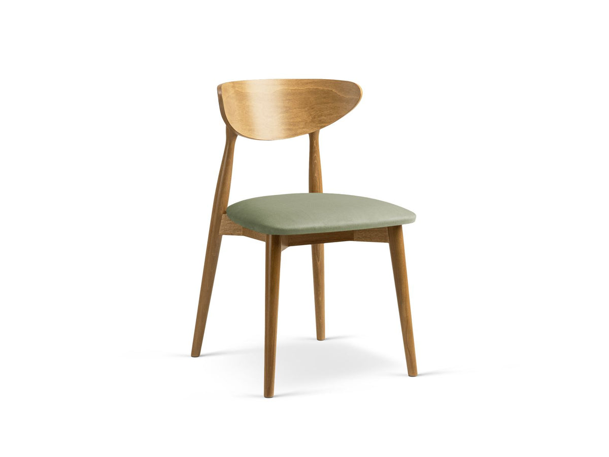 Sedia in Velluto, "Leon", 1 Posto, 47.5x48x79 - Verde