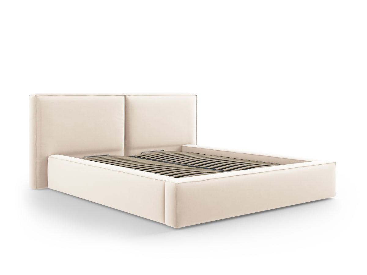 Letto contenitore con testiera doppia, "Jodie", 228x214x97,5