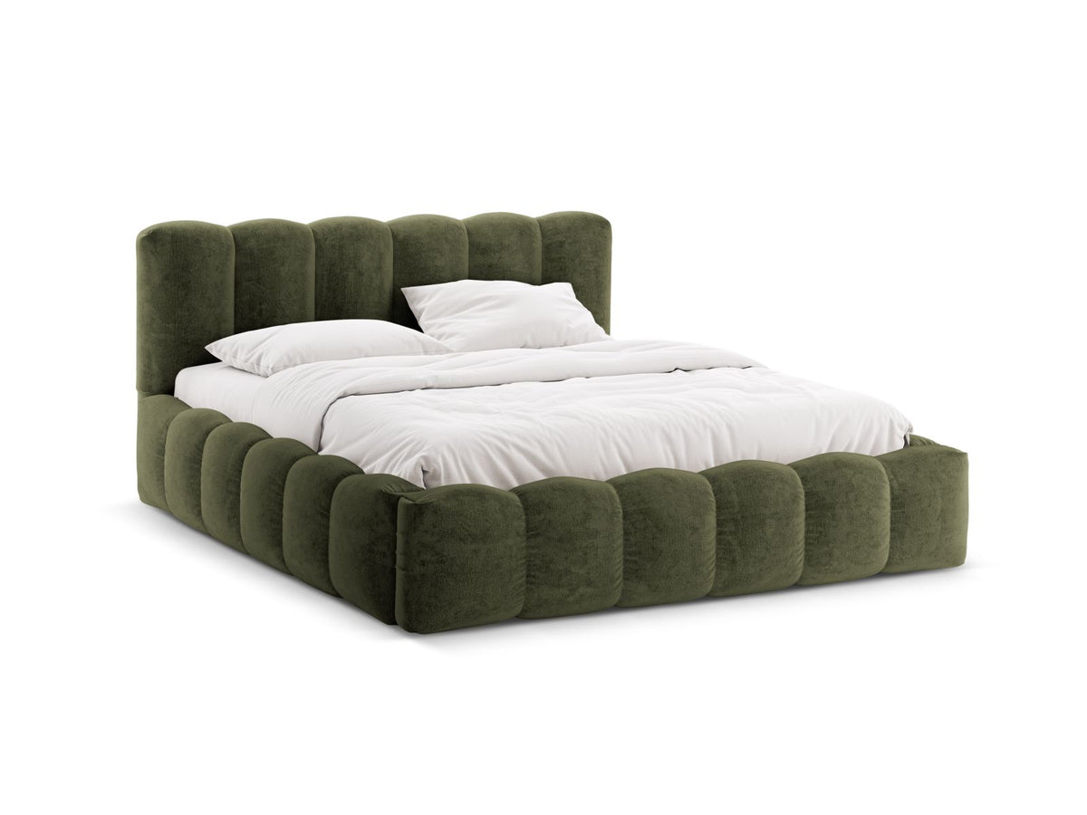 Letto Contenitore con Testata Lupine - Verde 140x200