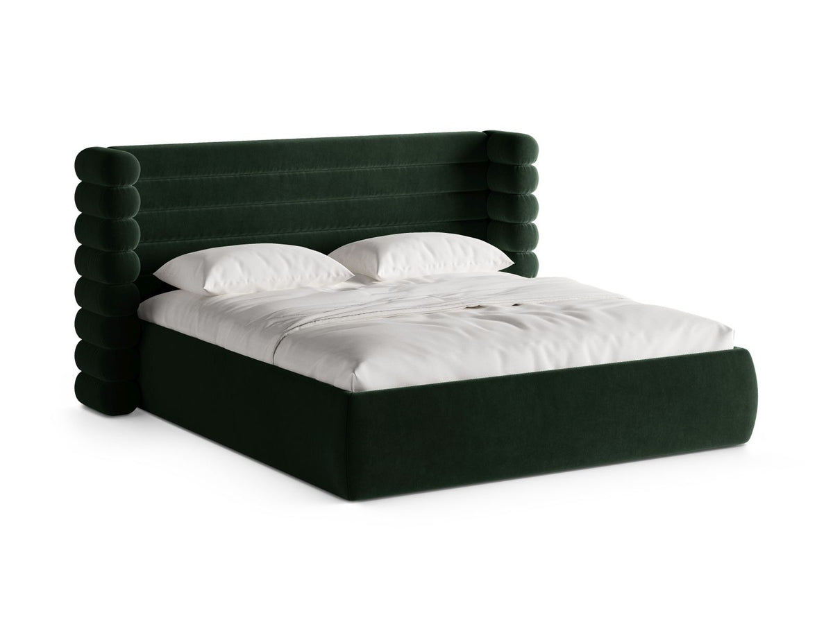 Letto con Contenitore e Testata, "Mount", 228x236x120 - Verde Bottiglia