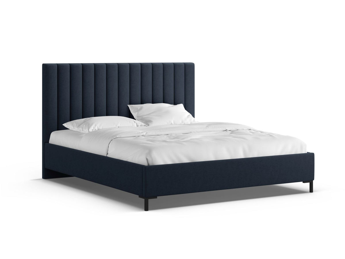 Letto Contenitore con Testata Allison - Blu Reale 160x200