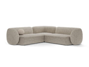 Divano Angolare Modulare Simmetrico, "Kate", 5 Posti, 252x252x76 - Beige Melange