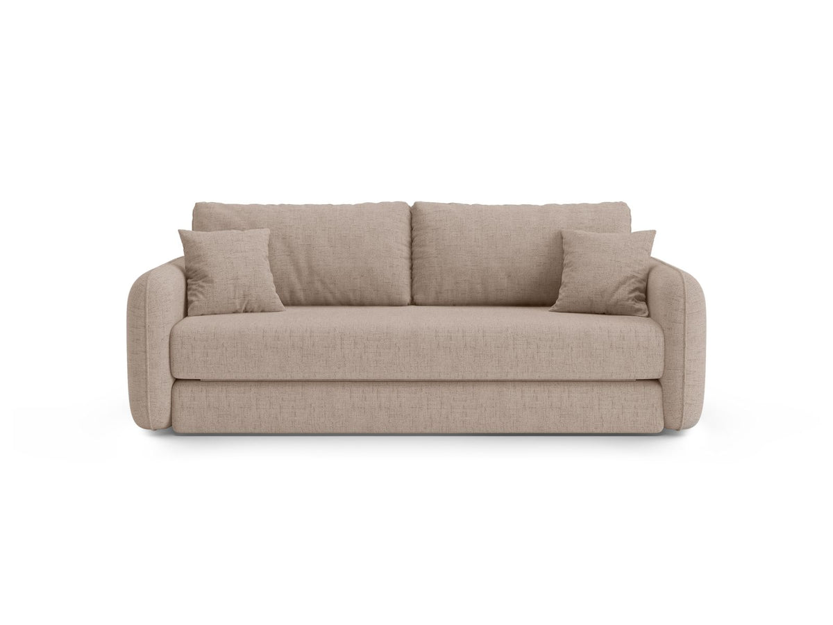 Divano con Funzione Letto, "Dormi", 3 Posti, 225x94x87 - Cappuccino