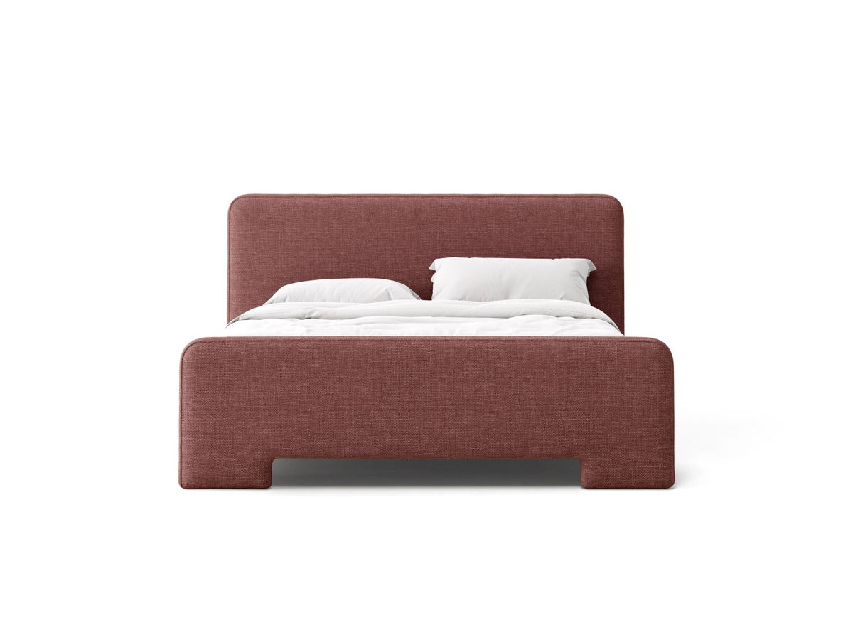 Letto con Testata Eda - Rosa Mélange 180x200