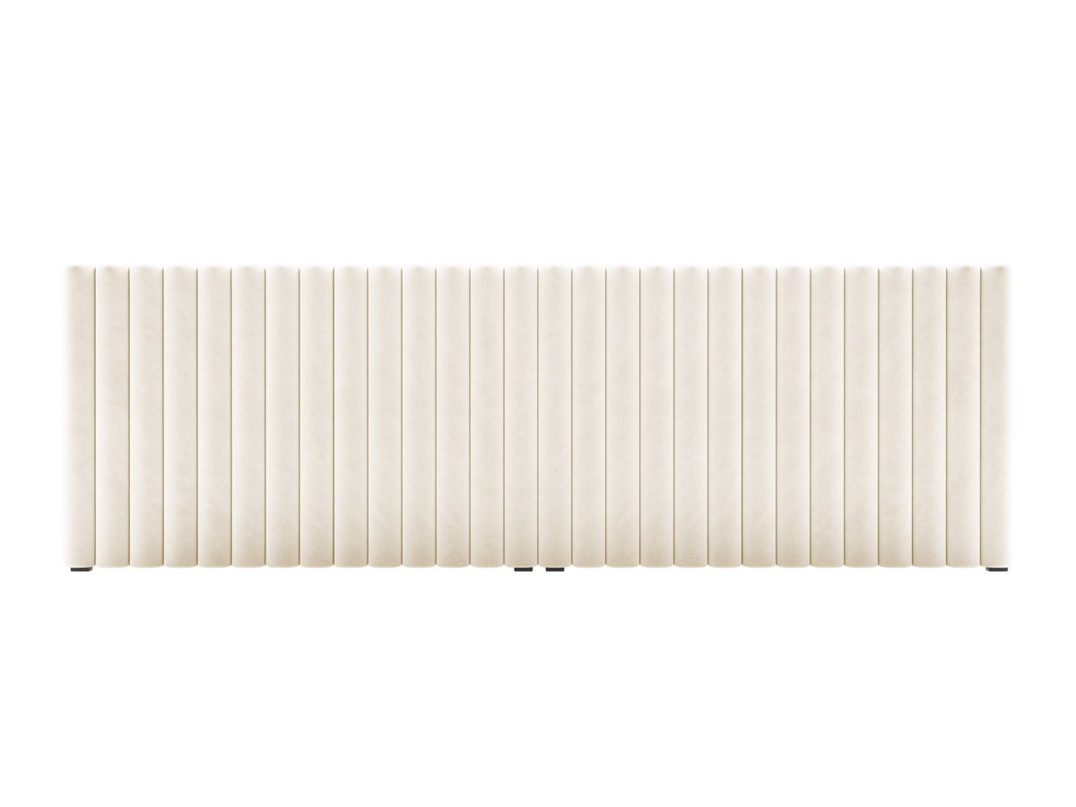 Testata in Velluto, "Mistero", 280x13x95 - Beige