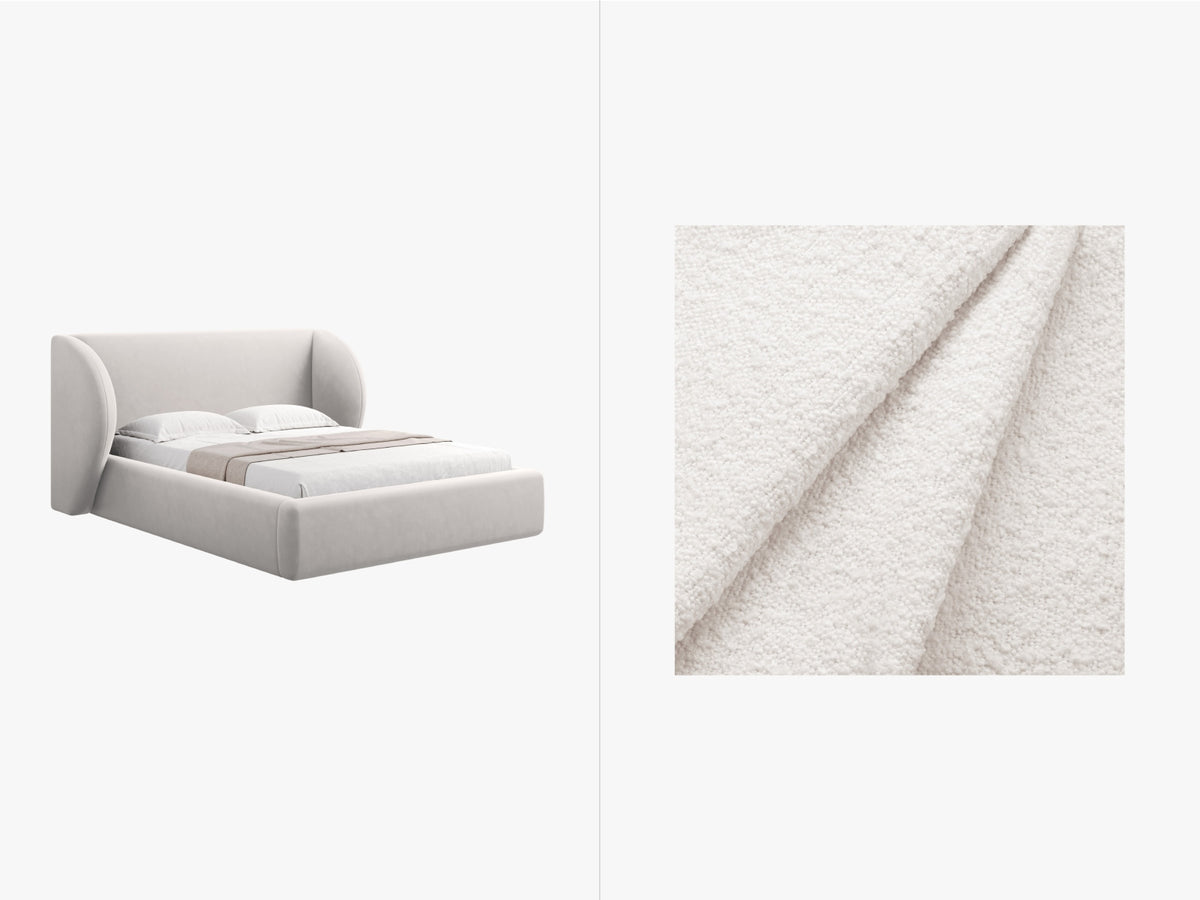 Letto Contenitore con Testata Miley - Bianco 180x200