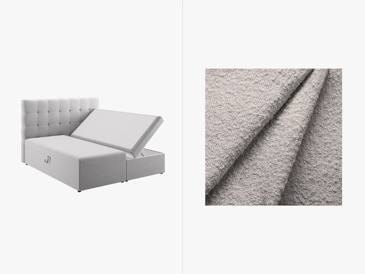 Letto Boxspring con Testata, Materasso e Topper Mamaia
