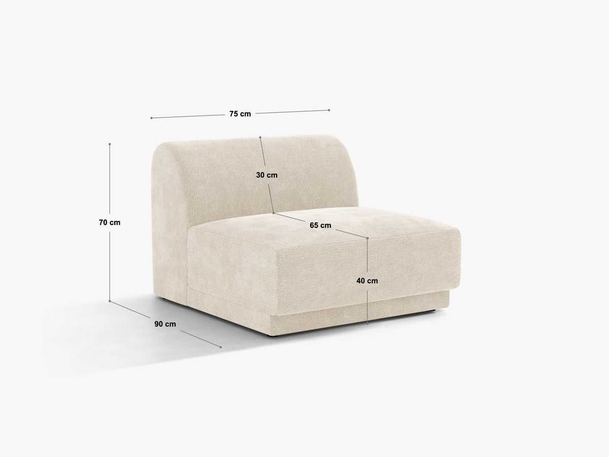 Modulo senza Braccioli Miley, 1 Posto, 90x75x70