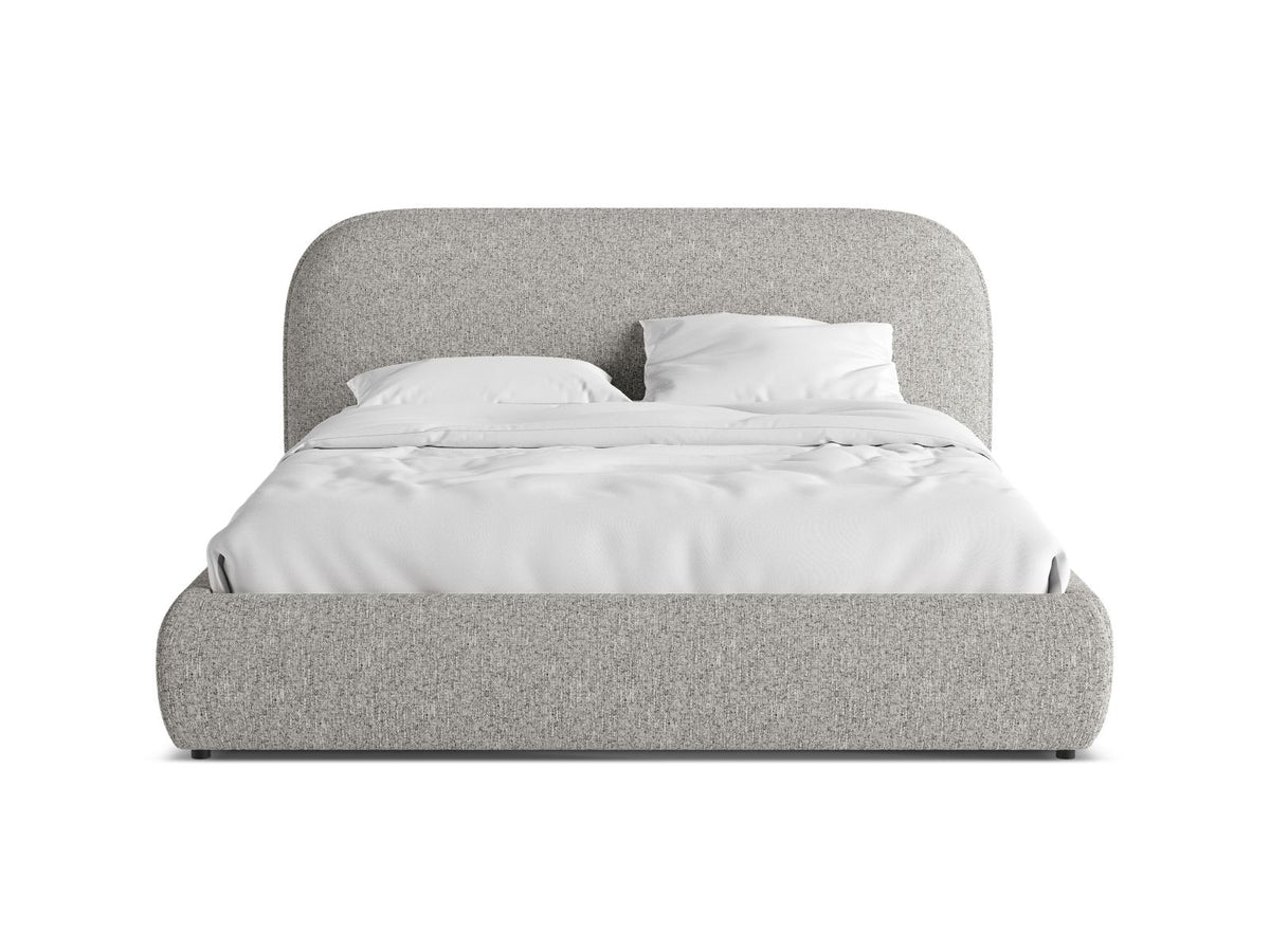 Letto con Testata Murada - Grigio Chiaro Mélange 160x200