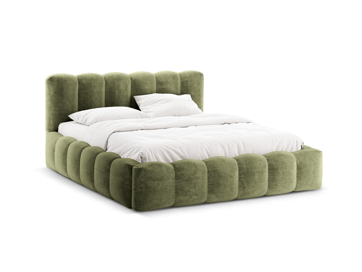 Letto Contenitore con Testata Lupine - Verde Chiaro 200x200