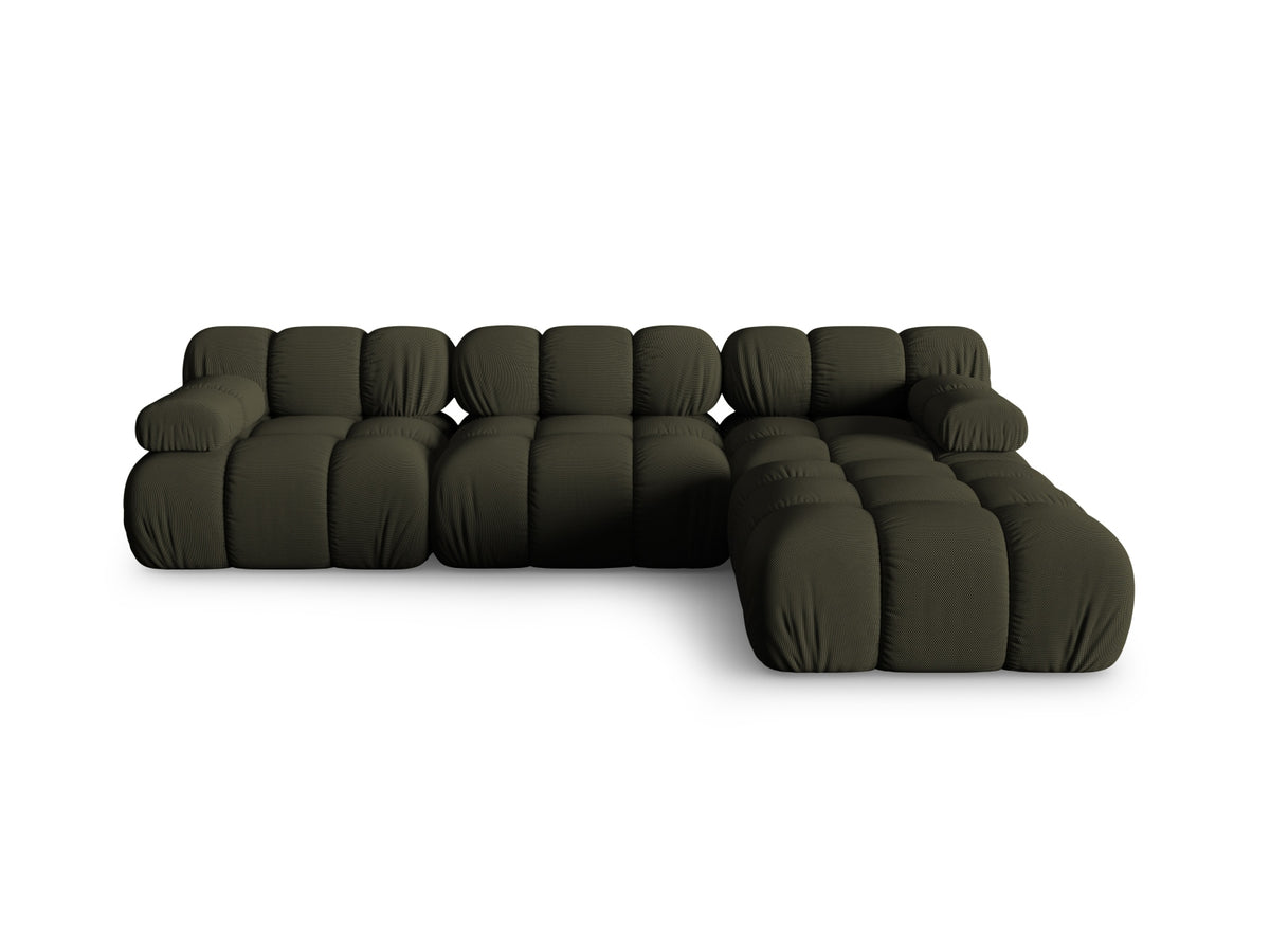 Divano Modulare, "Bellis", 4 Posti, 282x188x70 - Verde Amazon