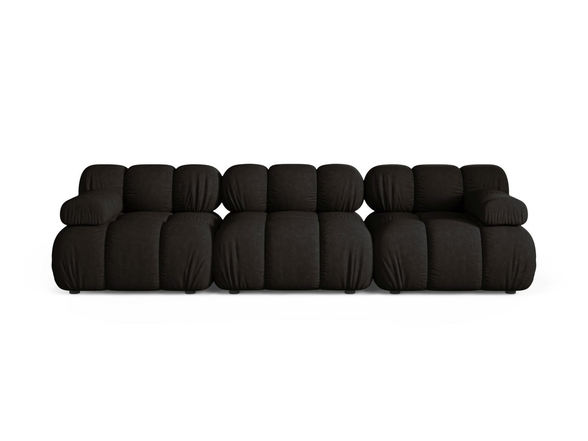 Divano Modulare, "Bellis", 3 Posti, 282x94x70 - Nero