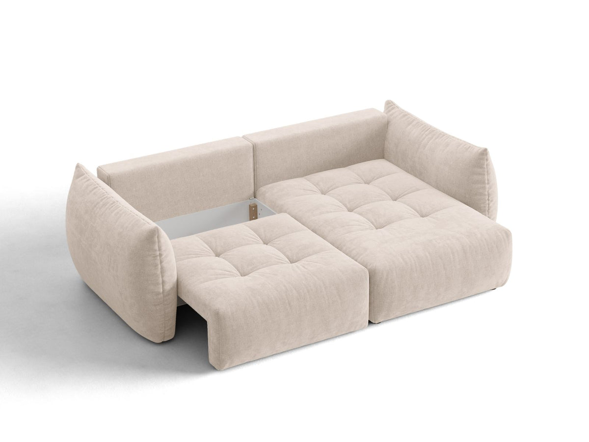 Divano Letto Angolare Componibile con Contenitore Bloom, 3 Posti, 152x250x87