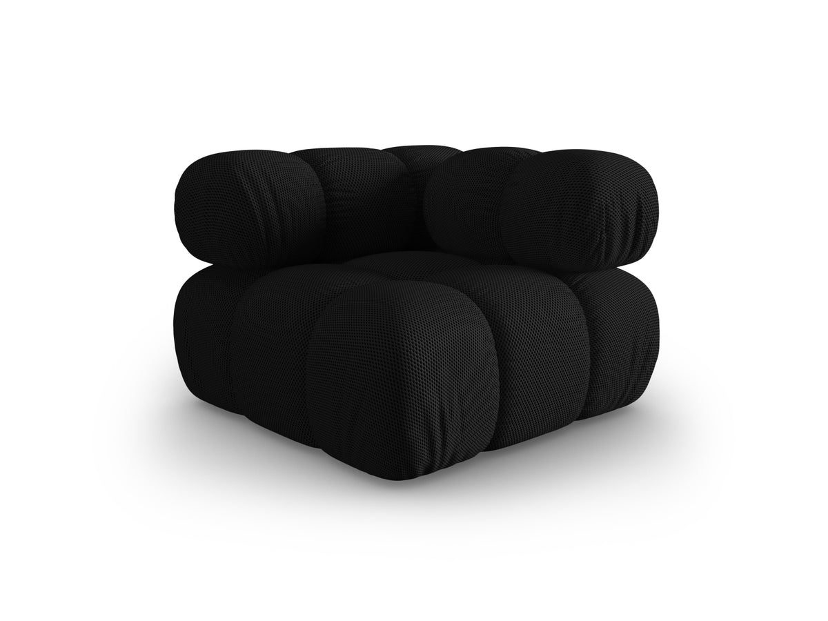 Modulo Angolare, "Bellis", 1 Posto, 94x94x70 - Nero