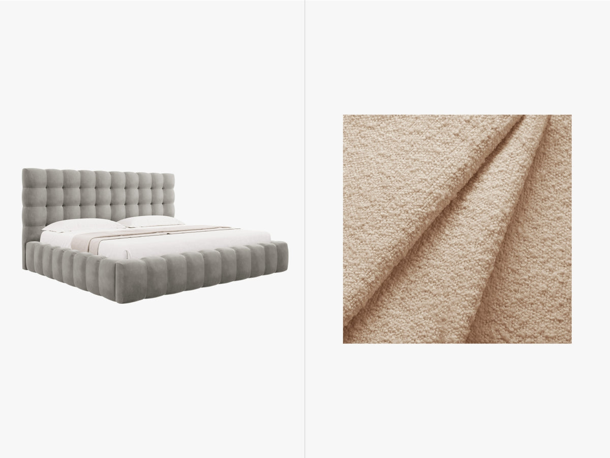 Letto Contenitore con Testata Mamaia - Beige 200x200