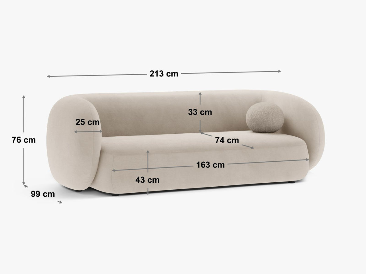 Divano Componibile Kate, 3 Posti, 99x213x76