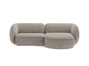 Divano Angolare Modulare Destro, "Kate", 2 Posti, 255x176x76 - Beige Melange