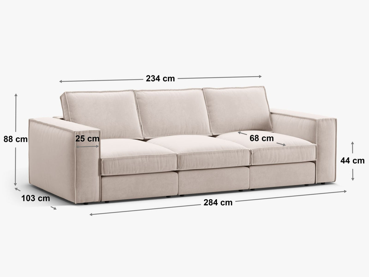 Divano Componibile Pola, 4 Posti, 103x284x88