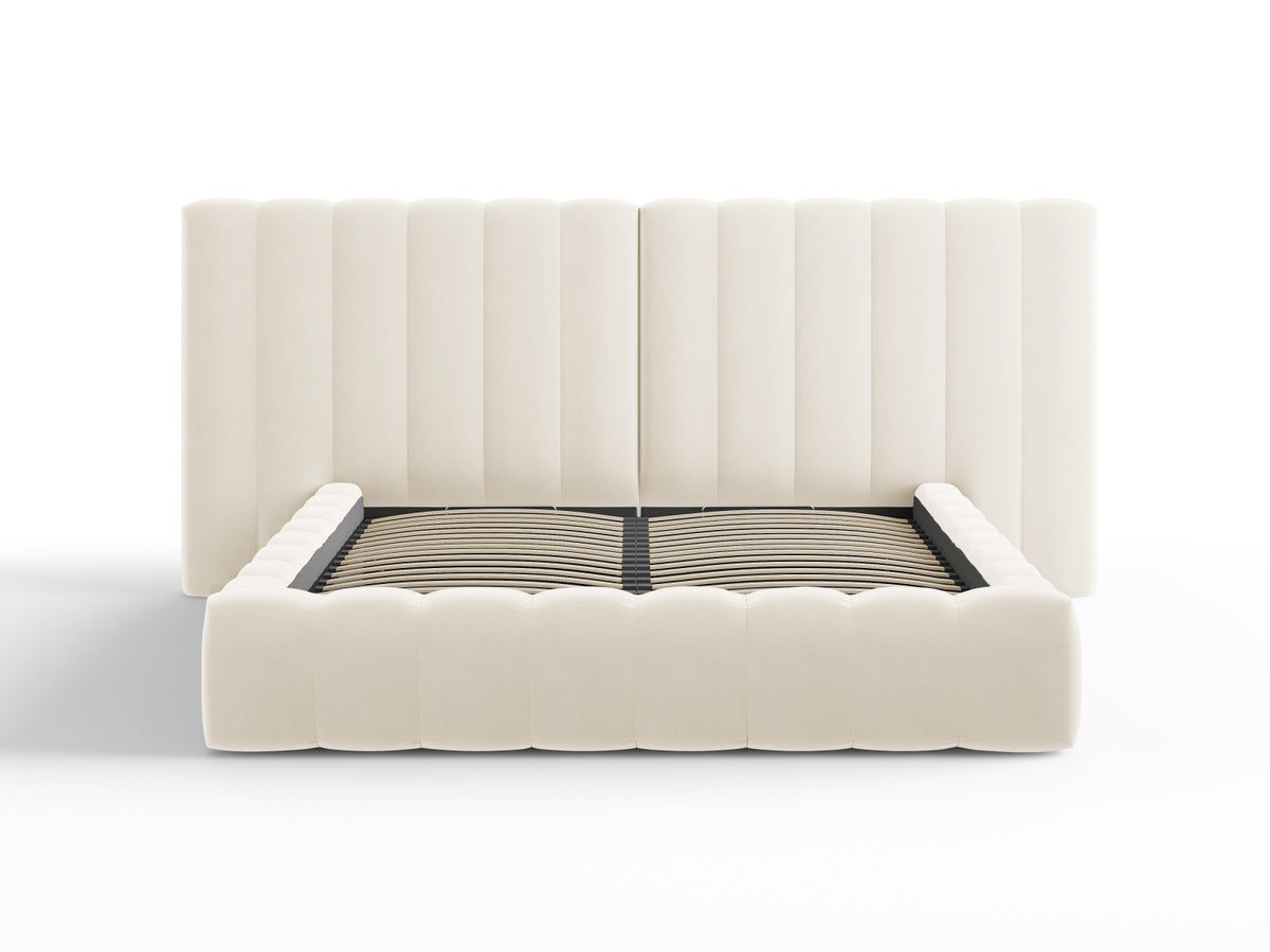Letto contenitore con testiera doppia, "Kelp", 230x350x100