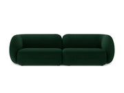 Divano Modulare in Velluto, "Kate", 4 Posti, 243x99x76 - Verde Bottiglia