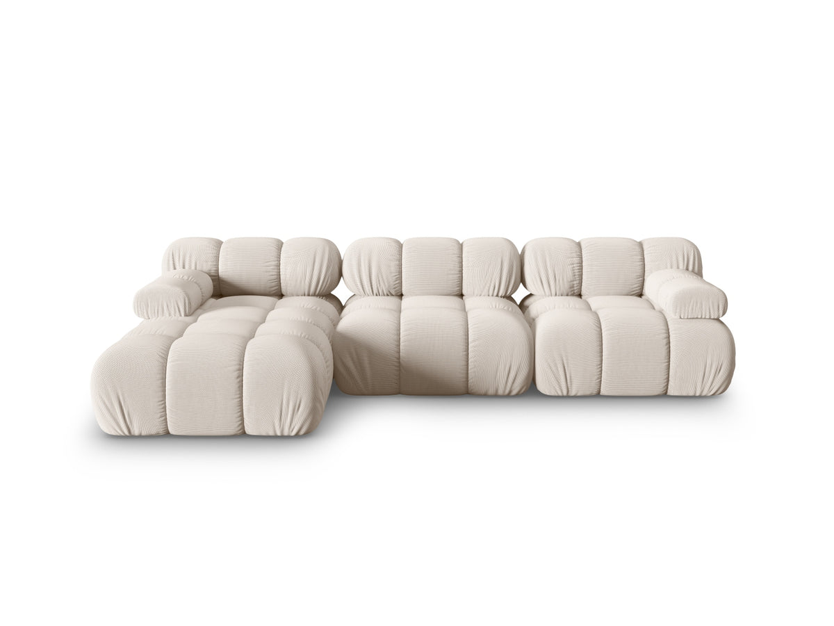 Divano Angolare Modulare Sinistro, "Bellis", 4 Posti, 282x155x70 - Beige Chiaro