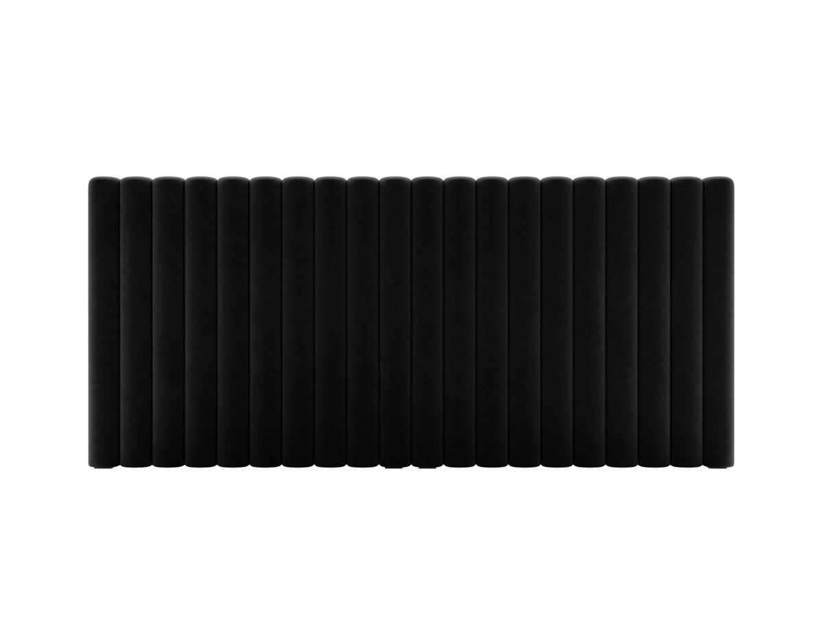 Testata in Velluto, "Mistero", 200x13x95 - Nero