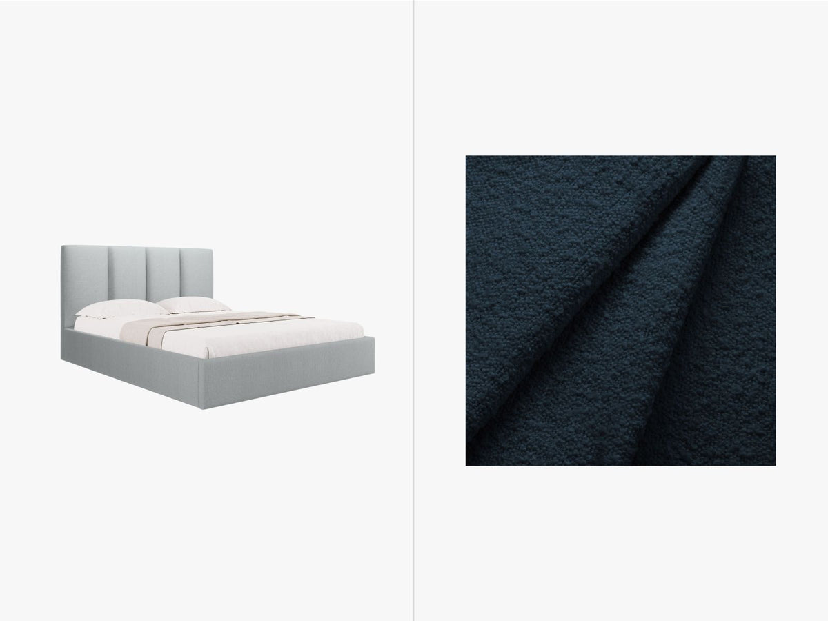 Letto Contenitore con Testata Pyla - Blu Scuro 160x200