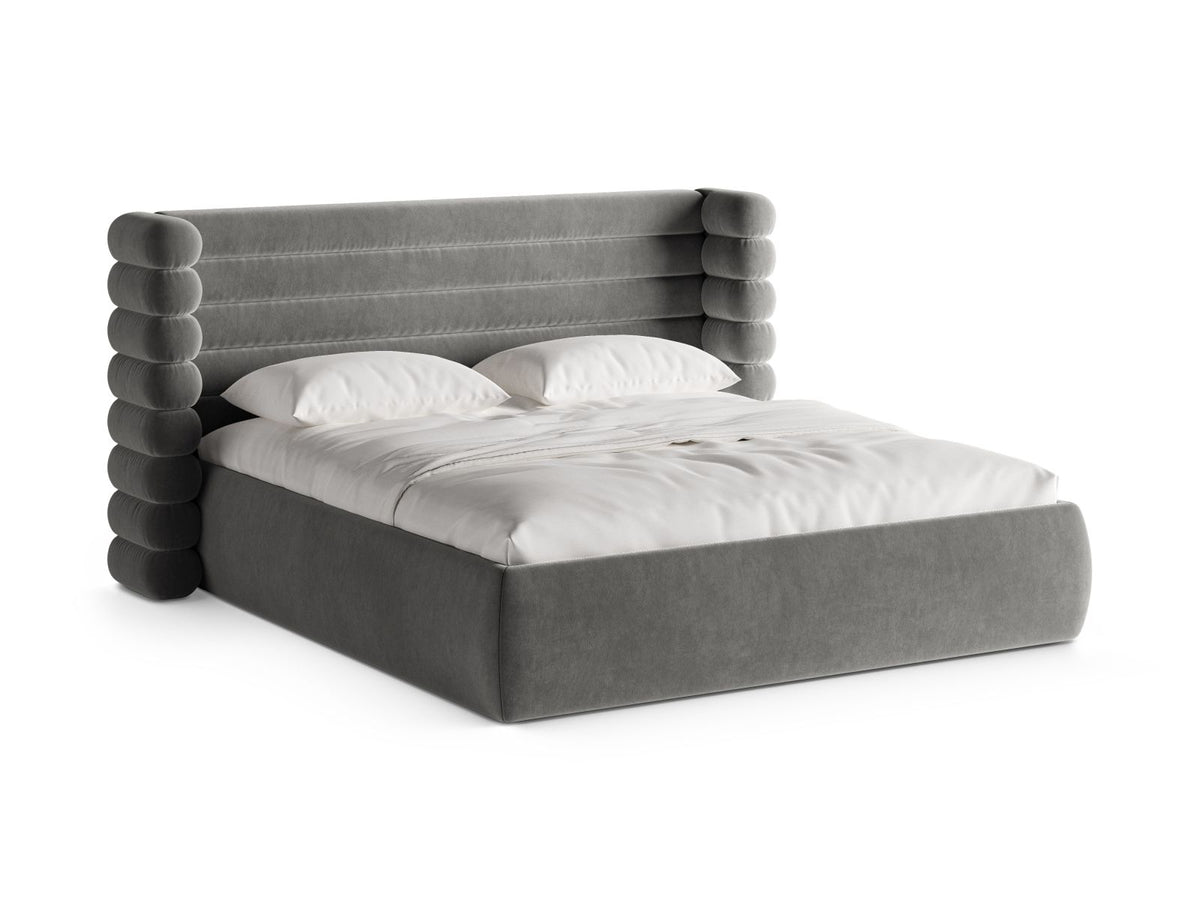 Letto con Contenitore e Testata, "Mount", 228x236x120 - Grigio