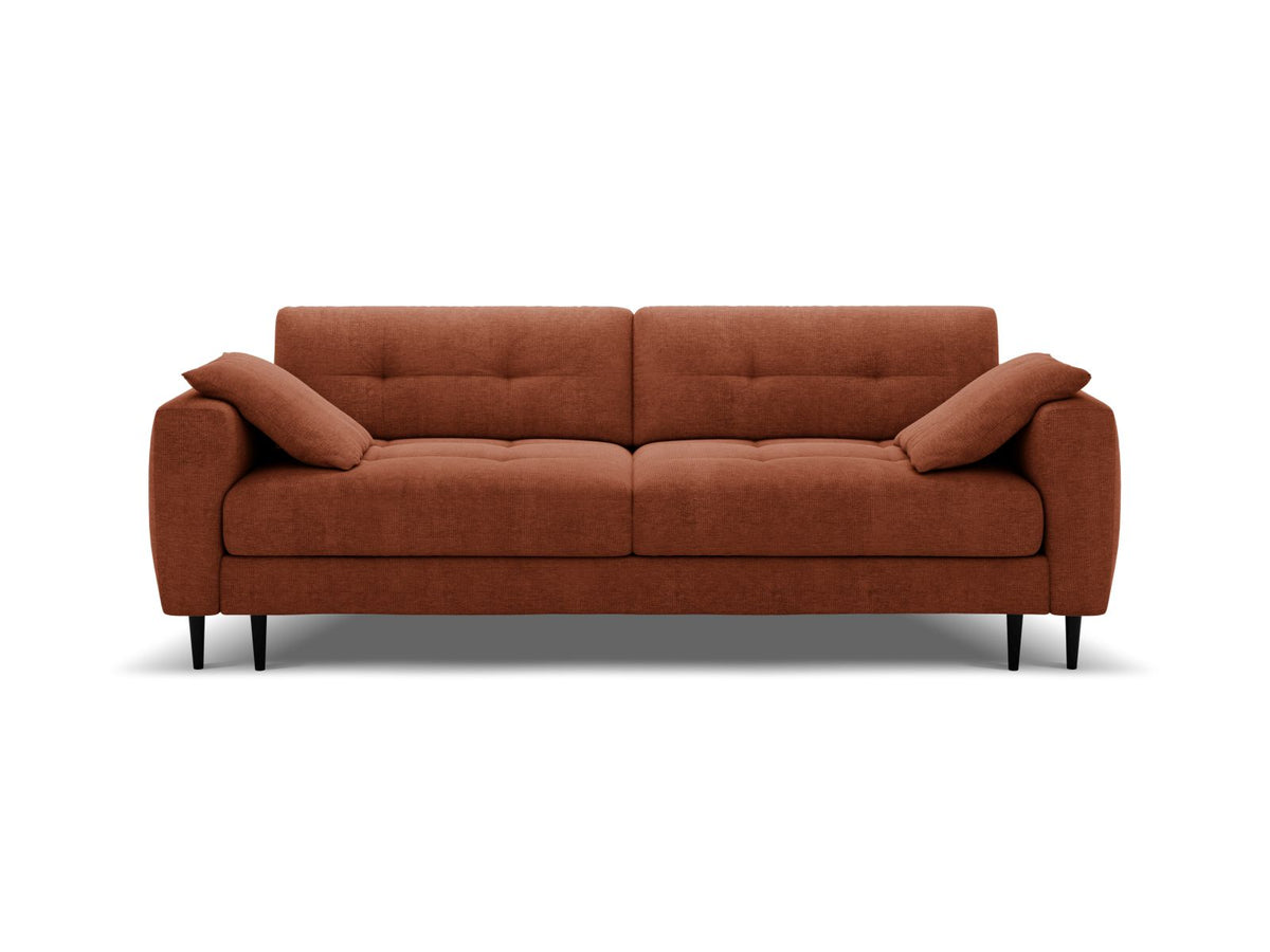 Divano Letto con Contenitore, "Bemy", 3 Posti, 242x110x92 - Corallo