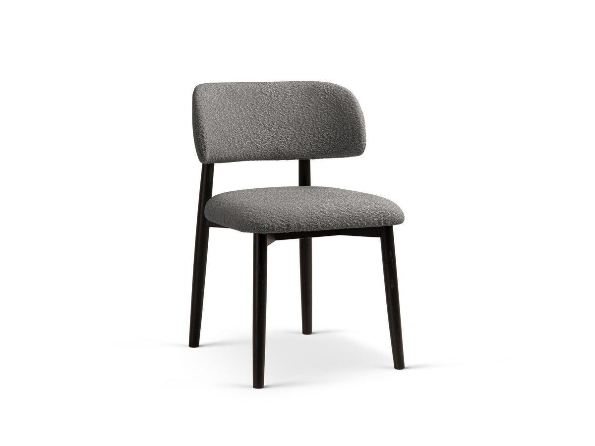 Sedia in Velluto, "Evan", 1 Posto, 49.5x51x77 - Grigio Scuro