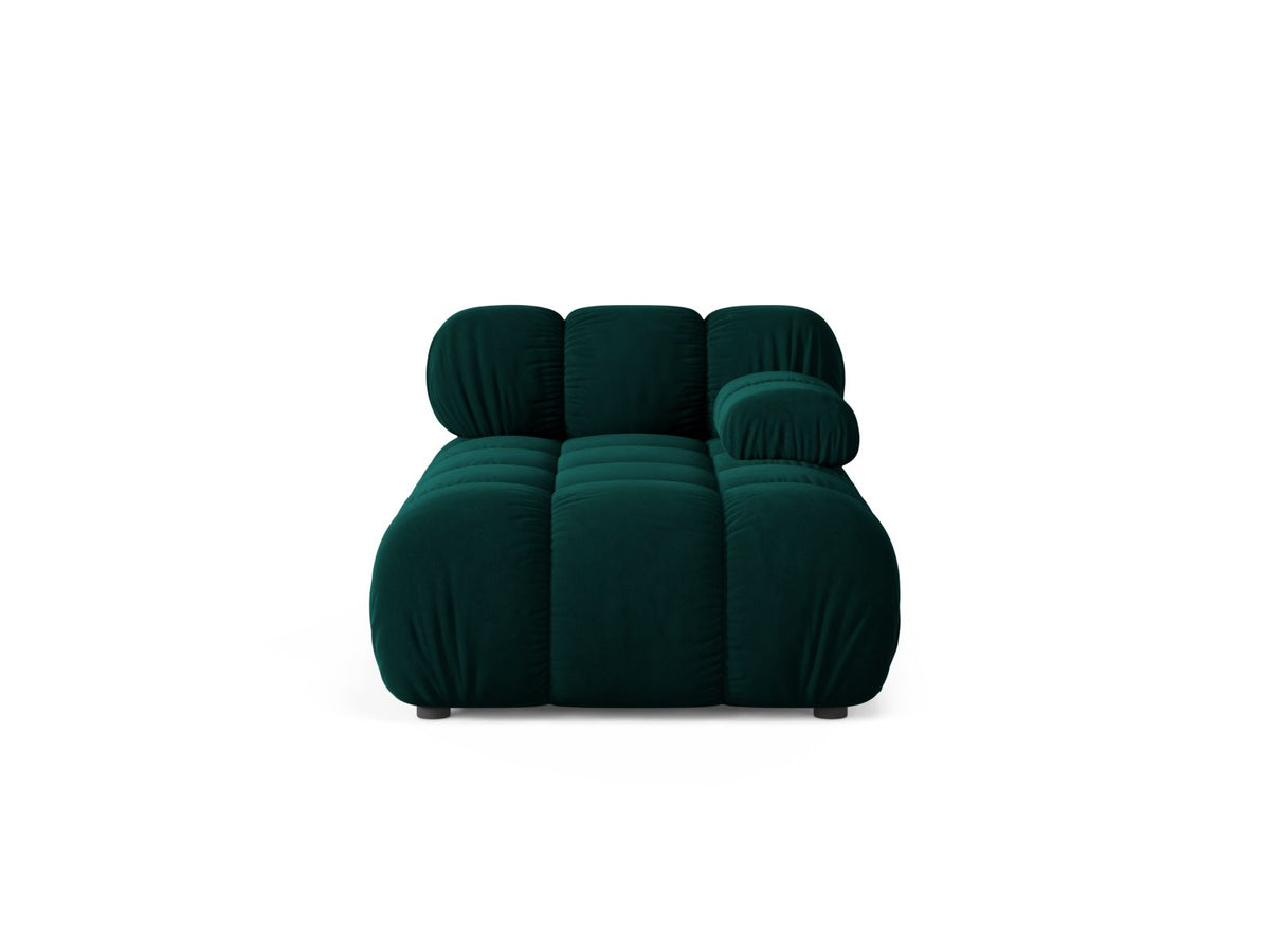 Chaise Longue Destra in Velluto, "Bellis", 1 Posto, 155x94x70 - Petrolioio Profondo
