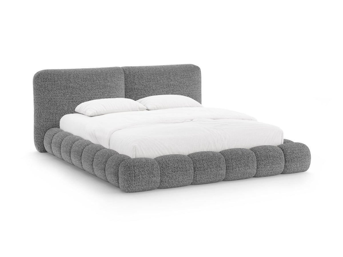 Letto con Contenitore e Testata, "Solange", 236x242x90 - Grigio Scuro