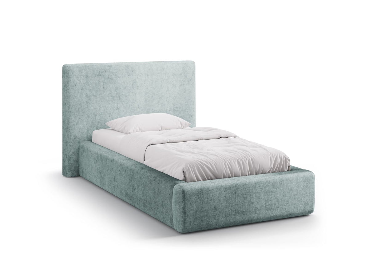 Letto con Contenitore e Testata, "Amy", 220x130x95 - Blu Chiaro
