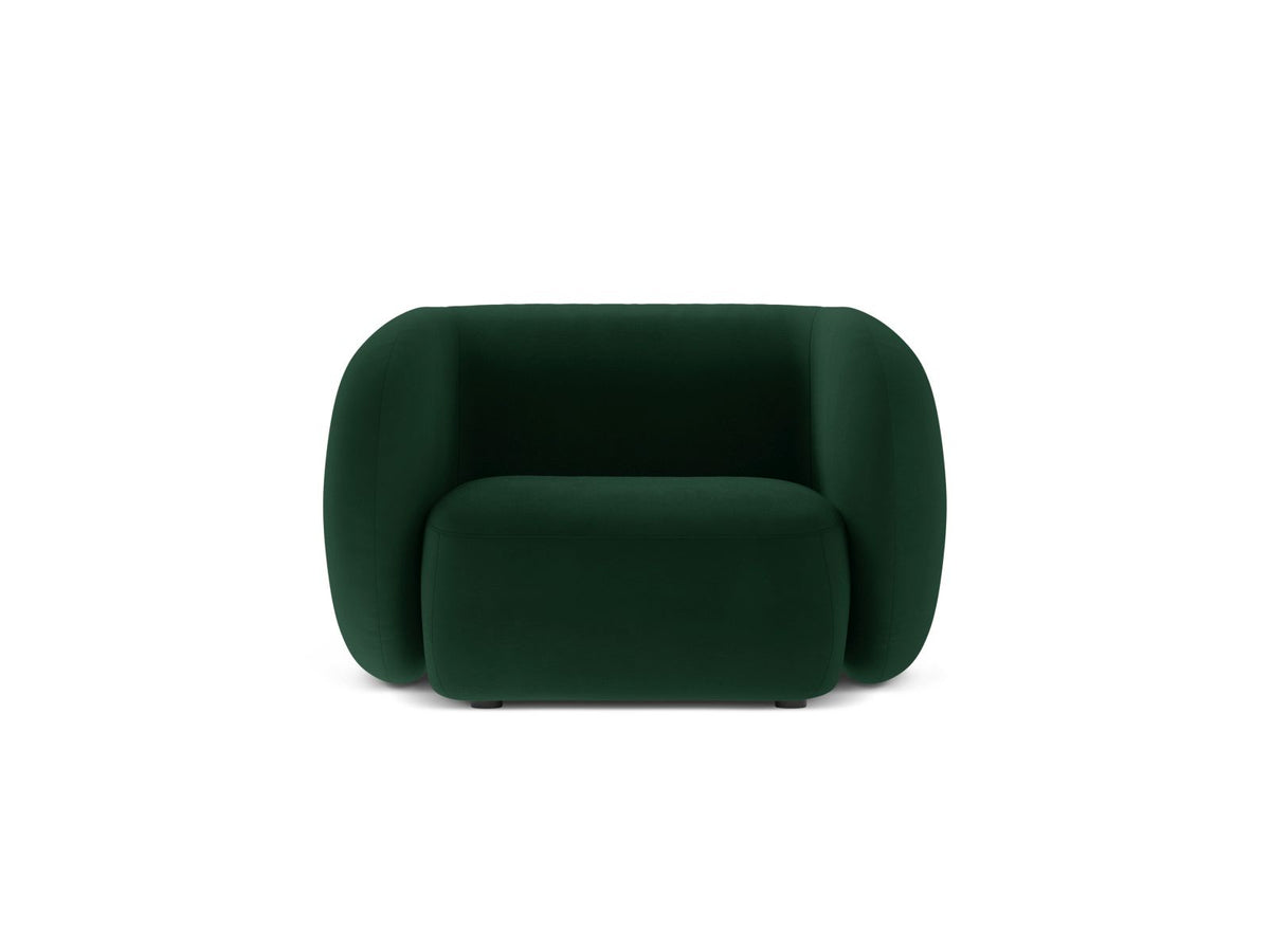Poltrona in Velluto, "Kate", 1 Posto, 108x89x76 - Verde Bottiglia