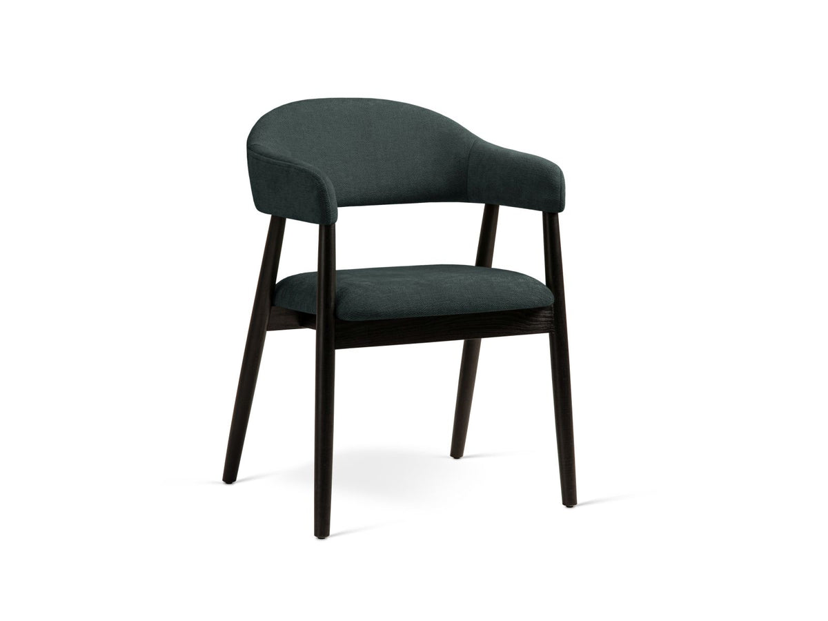 Sedia in Velluto, "Adra", 1 Posto, 56x59x77 - Petrolio
